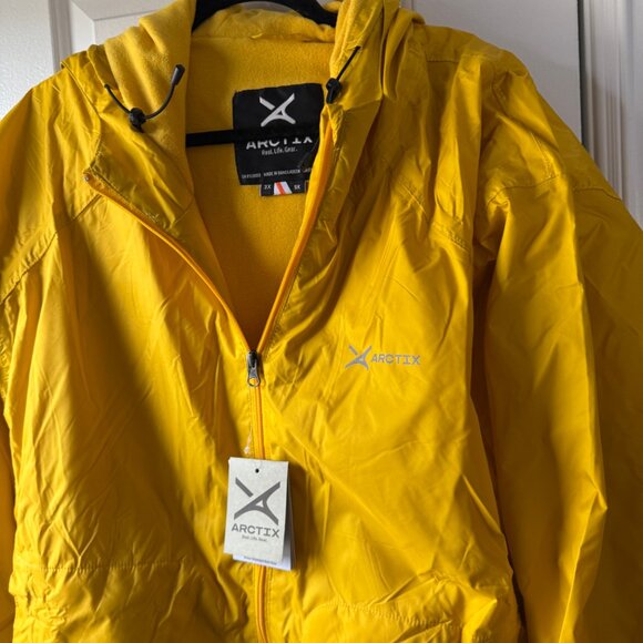 Brand New Arctix Women's Valley Fleece Lined Yellow Rain Jacket, Bamboo, 3X - Picture 7 of 13